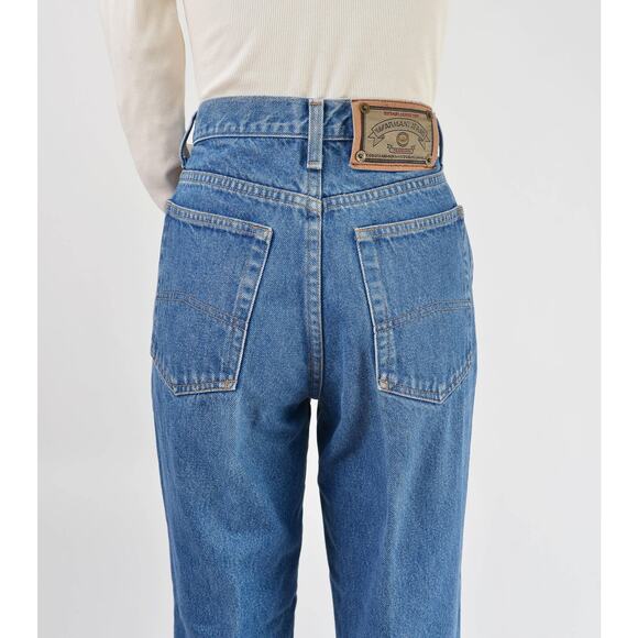 Vintage 90s Armani Jeans High Waisted Tapered Leg Cropped Ankle Length Jeans 28 - Picture 6 of 9